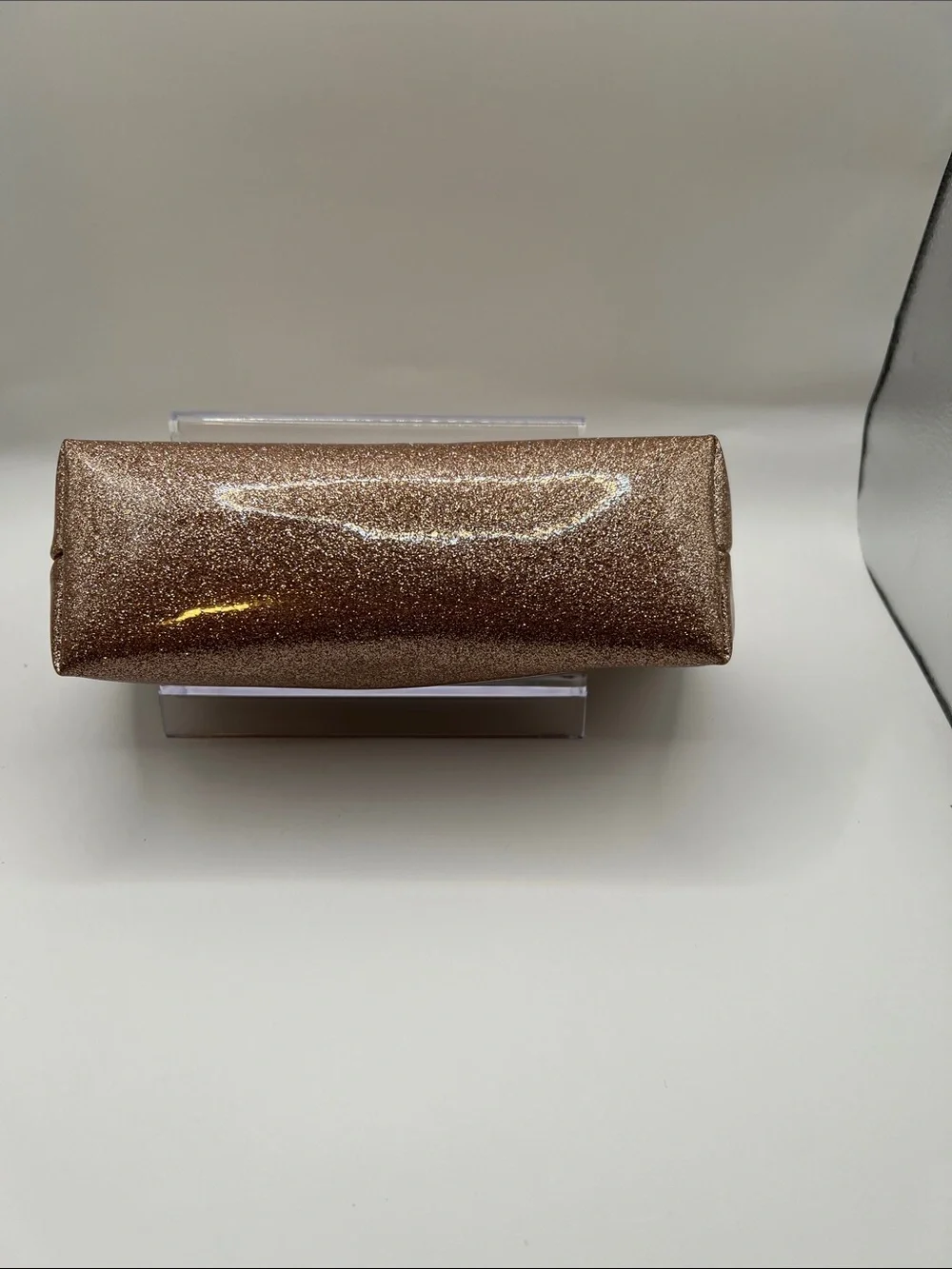 kate spade rose gold glitter cosmetic pouch